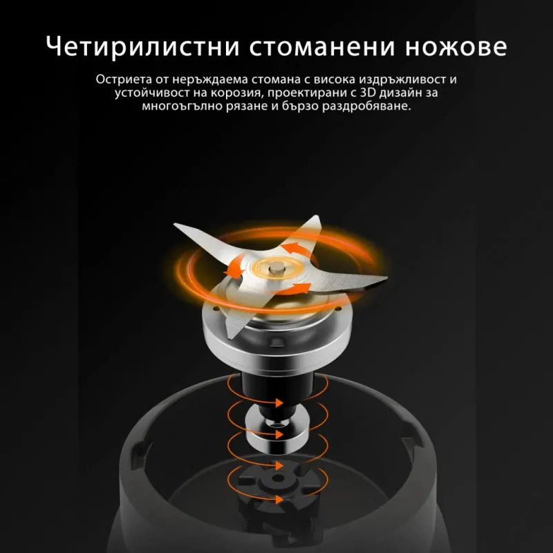 Blender JIMMY B32, 700W, 0.9 L, 22000 rpm, 2 viteze+Pulse, Lama oțel, Autocuratare, Gri