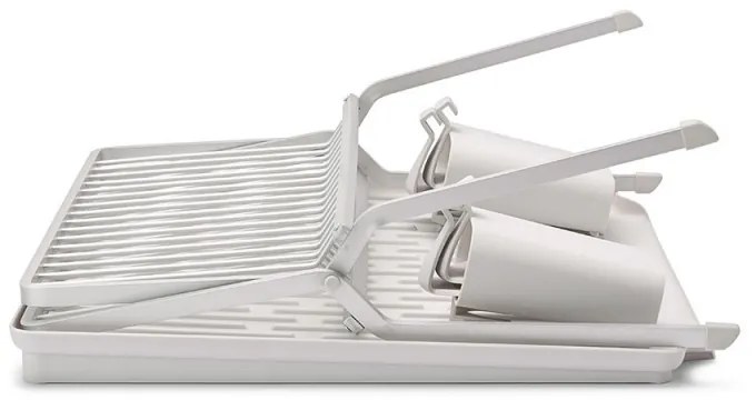 Uscator de vase pliabil Brabantia SinkSide 1004152, Suport pentru ustensile, Rezistent la coroziune, Gri deschis