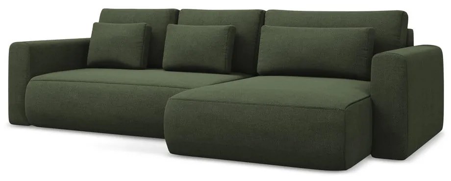 Colțar kaki extensibil/cu spațiu de depozitare (cu colț pe partea dreaptă/cu șezlong) Kapua – Makamii