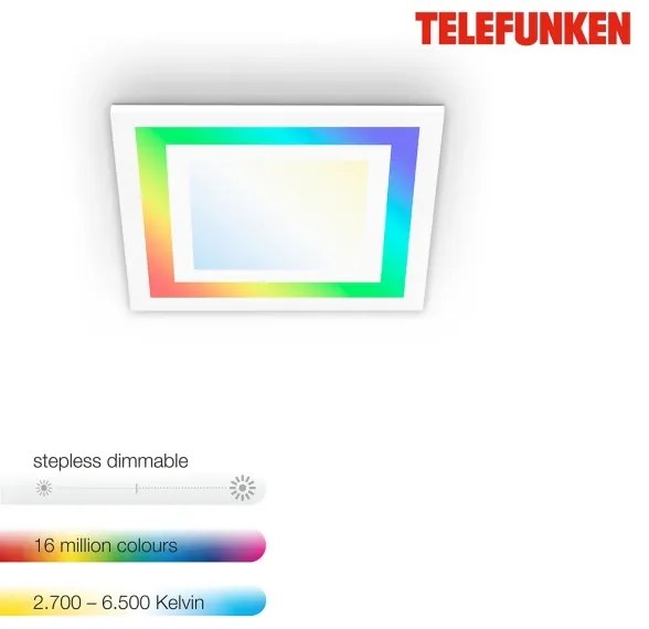 Telefunken 318706TF - Panou LED dimerizabil/18W/230V 3000-6500K + telecomandă