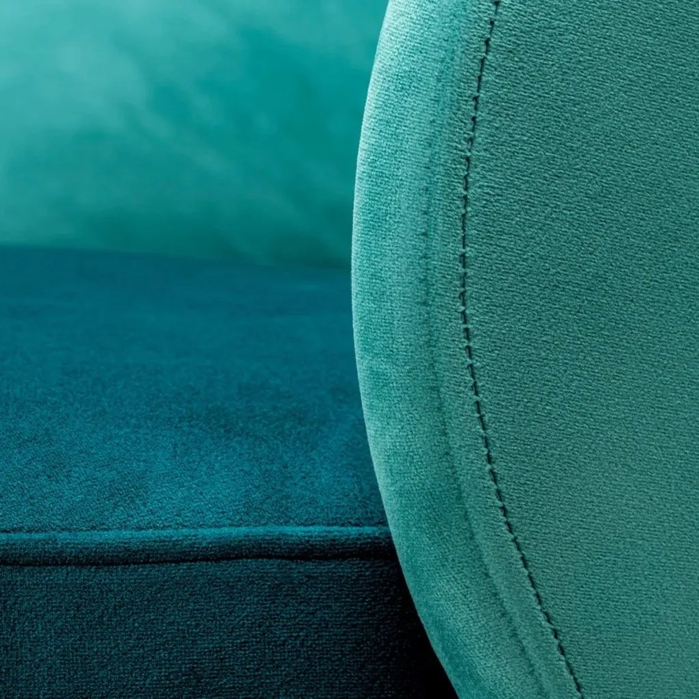 Fotoliu pivotant modern design LUX Chair Greer, Savona sea green, turquoise