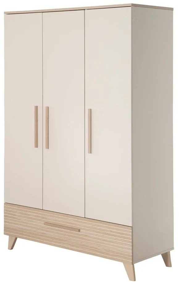 Șifonier de copii crem/în culoare naturală cu aspect de lemn de stejar 118x190x52 cm Sidney – Roba