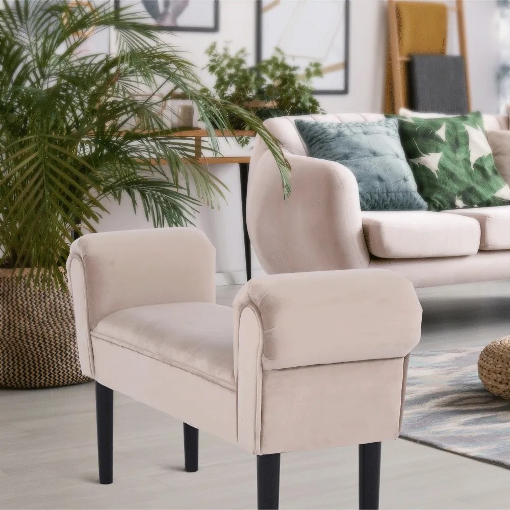 BAN609 - Bancuta 100 cm, bancheta, banca living, dormitor, hol - Gri deschis