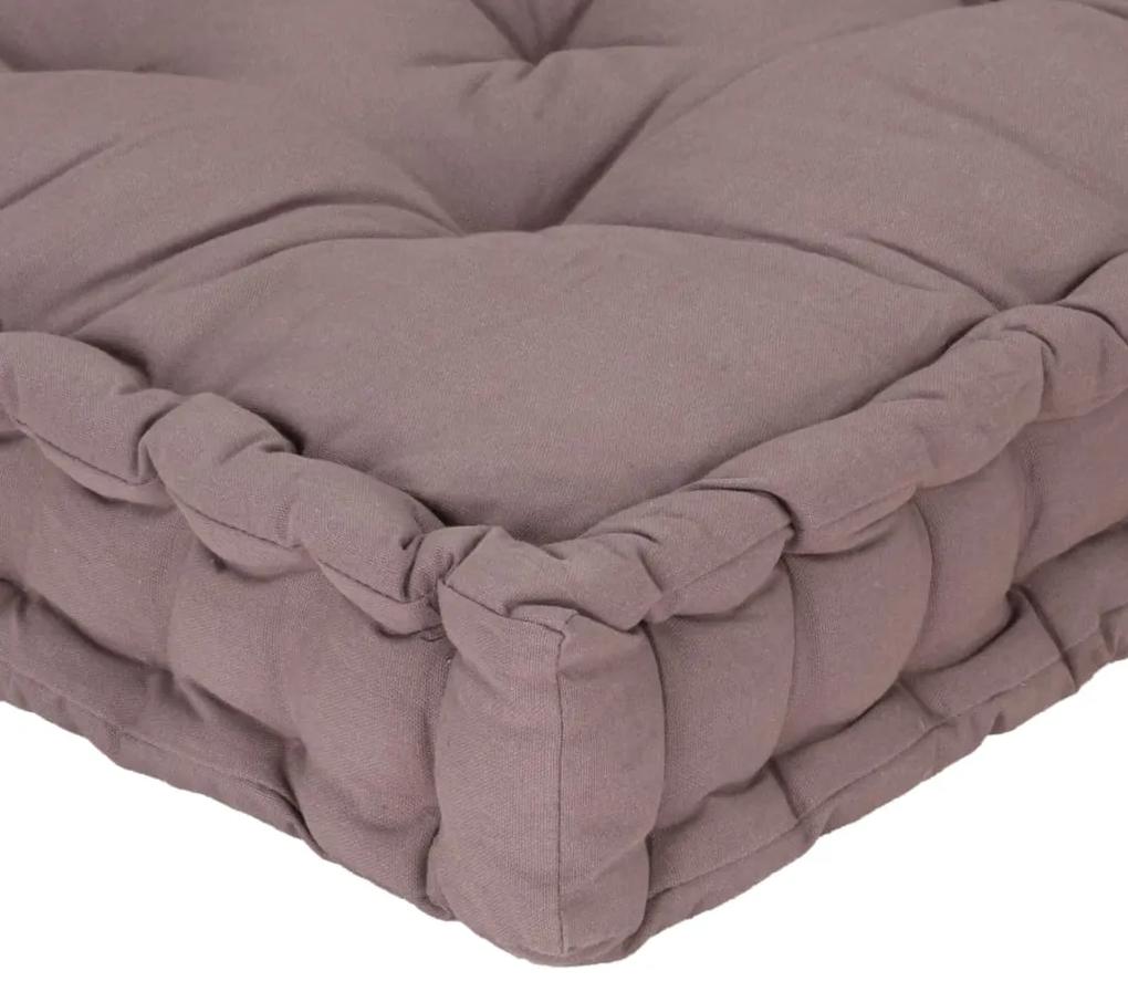 Perna podea canapea din paleti, gri taupe, 120x80x10 cm bumbac 1, Gri taupe, 120 x 80 x 10 cm