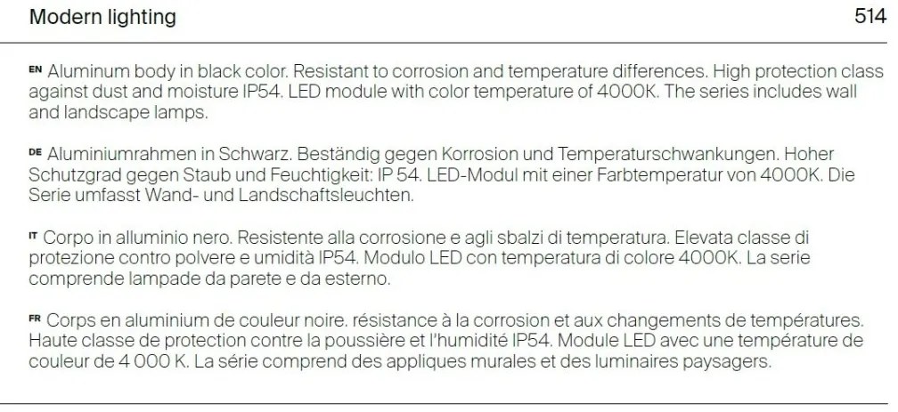 Stalp LED mic pentru iluminat exterior IP54 Koln negru, H-45cm