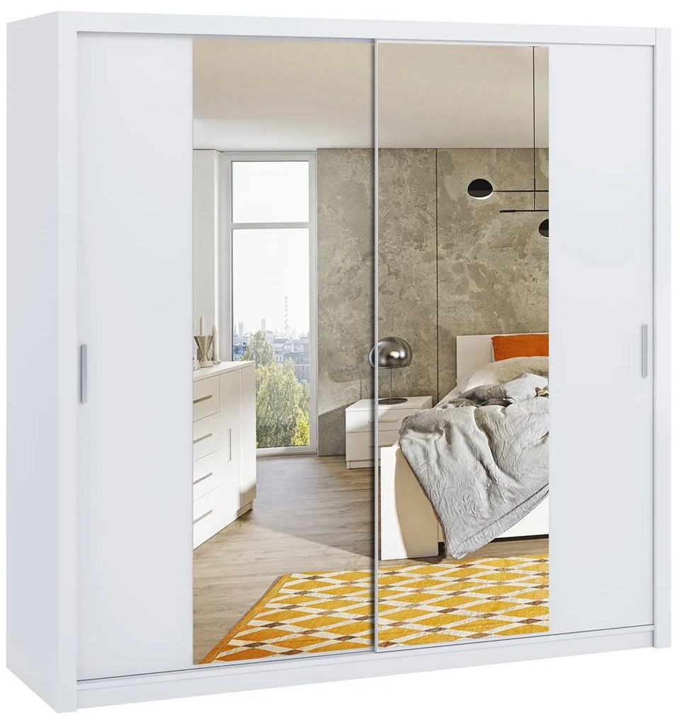 Dulap de haine cu uși culisante Klary SZ220 KE11 (Stejar artisan) (cu oglindă). Promo -17%. 1105738