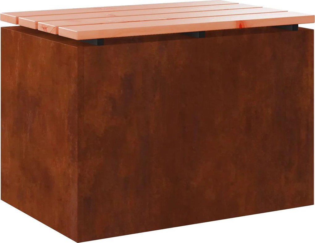 vidaXL Bancă de grădină Ruginit 60 x 40 x 43 cm