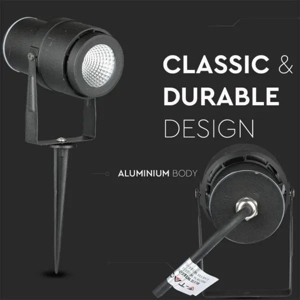 Lampă LED de exterior LED/12W/100-240V IP65 negru, lumină verde