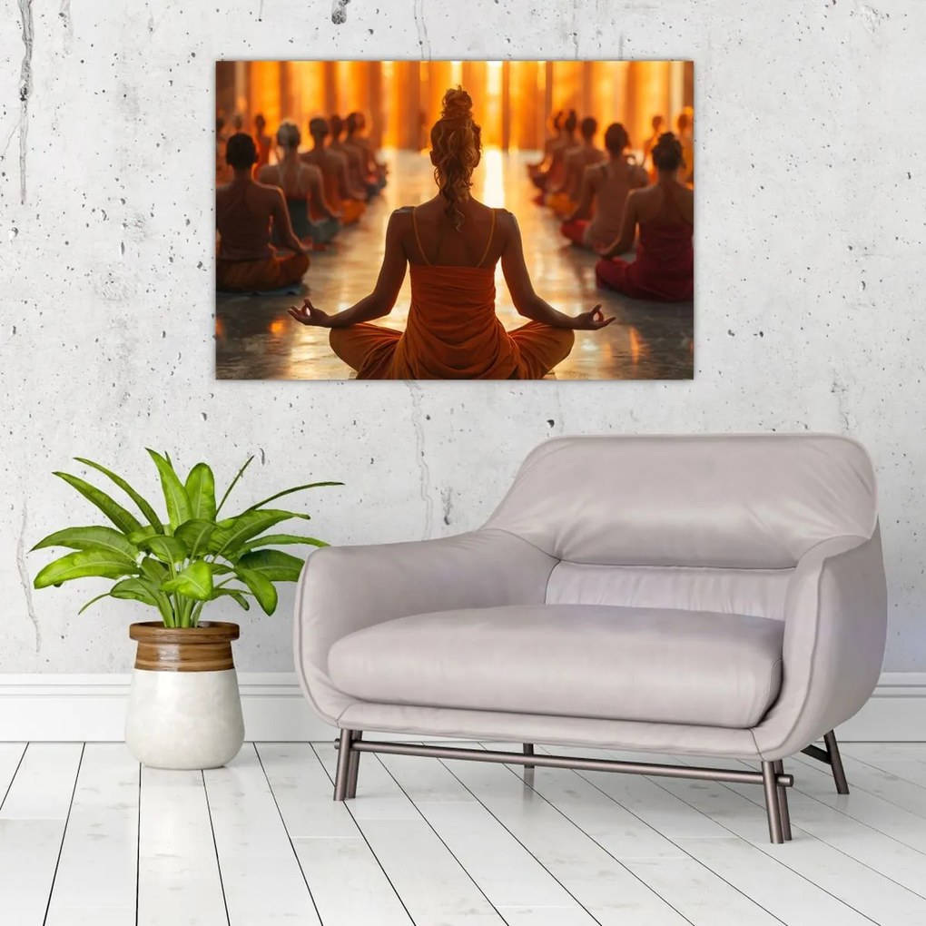 Tablou - Lecții de yoga (90x60 cm)