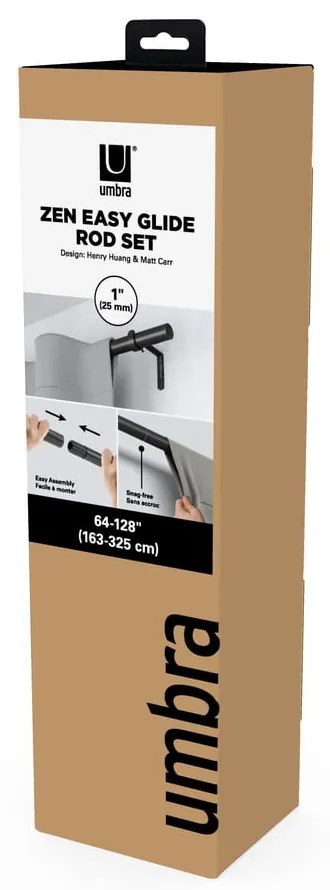 Galerie de perdea 163 - 325 cm extensibilă din oțel Zen – Umbra