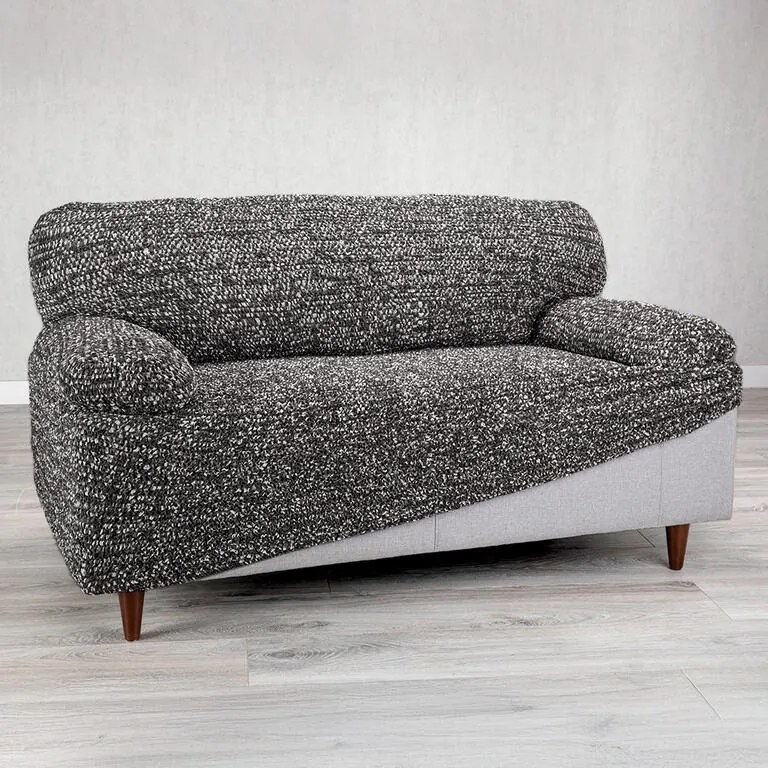 Huse bielastice GLORIA gri fotoliu dublu (l. 120 - 160 cm)