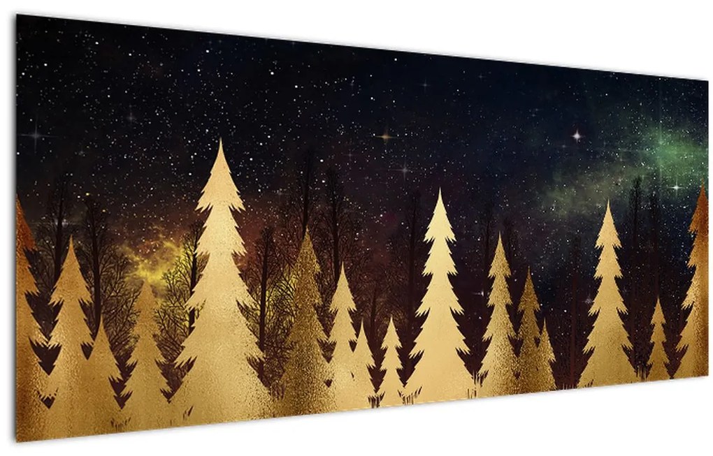 Tablou - Noapte de aur (120x50 cm)