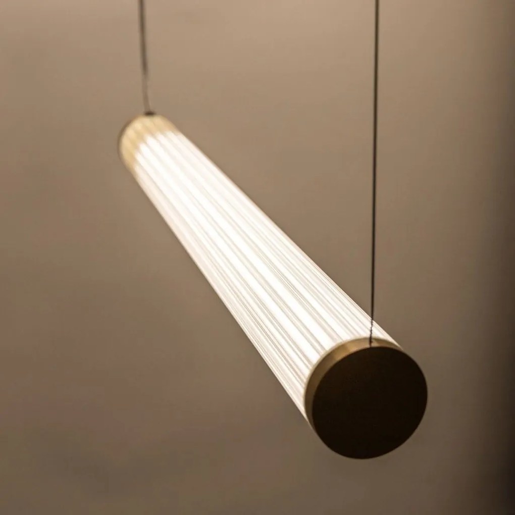Lustra LED smart cu telecomanda COMO alama periata
