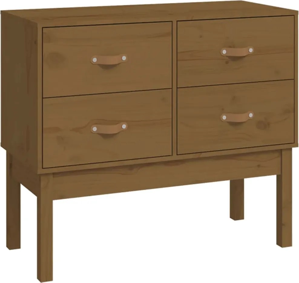 vidaXL Dulap consolă, maro miere, 90x40x78 cm, lemn masiv de pin