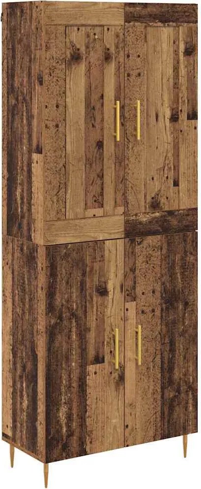 vidaXL Bufet Lemn Vechi 69,5 x 34 x 180 cm Lemn compozit