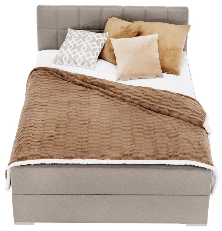Pat tip BOXSPRING 120x200, taupe gri-maro, FERATA TV KOMFORT