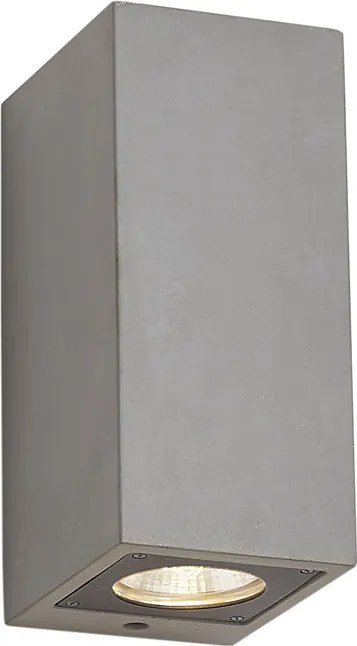 Lampă modernă de perete pentru exterior gri cu 2 lumini IP44 - Pompei