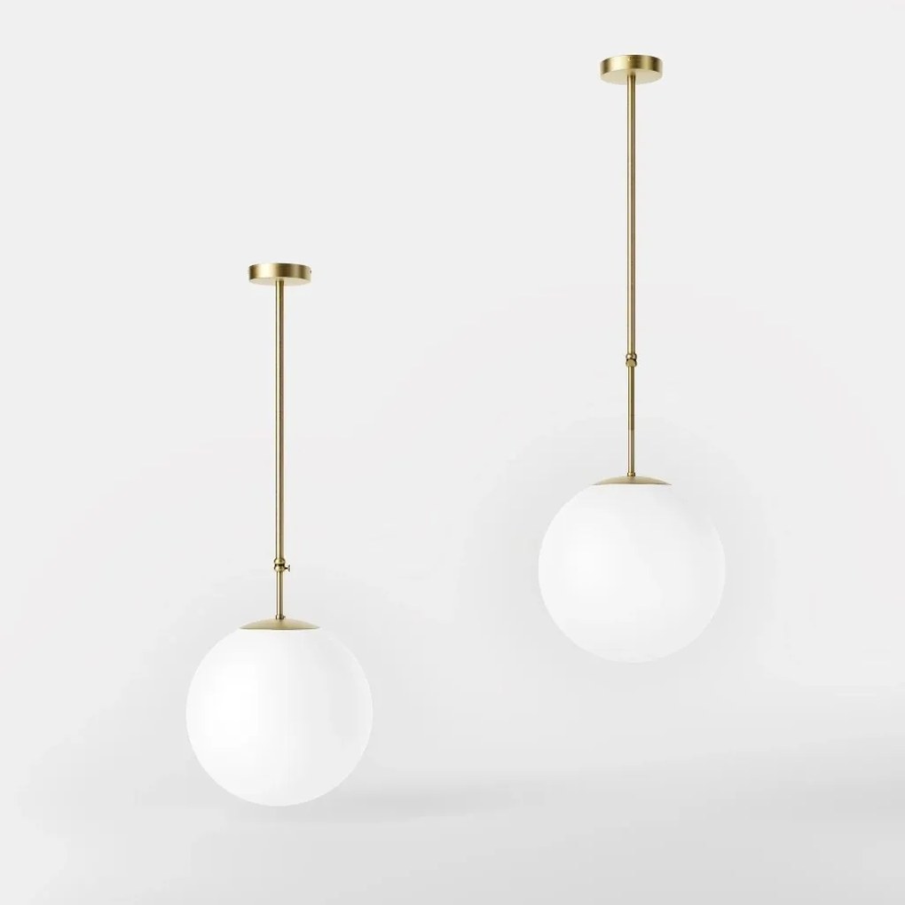 Lustra cu inaltime reglabila din alama si sticla Musa