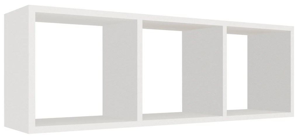Etajera Lira, 3 Casete, Alb, 90 x 20 x 30 cm