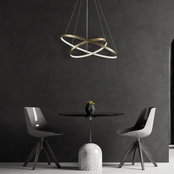 Lustră LED pe cablu LEA LED/35W/230V 4000K d. 60 cm auriu