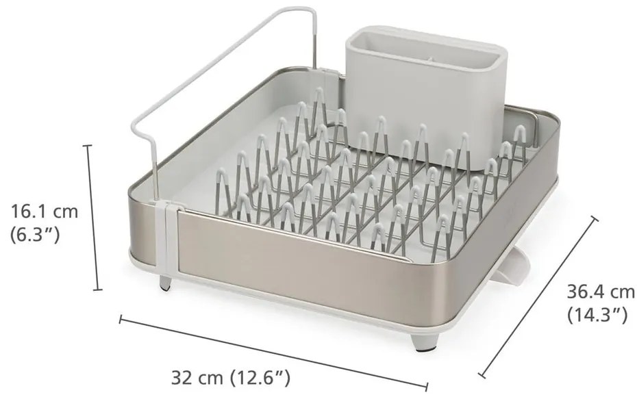 Scurgător de vase argintiu din metal Extend – Joseph Joseph
