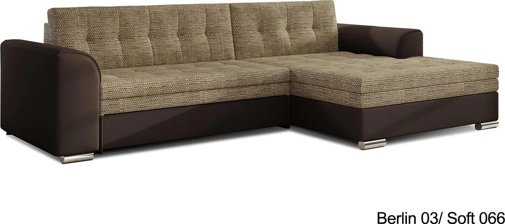 Colțar lemn masiv Extensibil Cali 270x165cm Personalizabil - Soft 17, Stânga