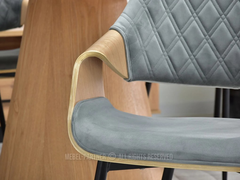 Scaun Rolf K (stejar gri + negru). 1111253