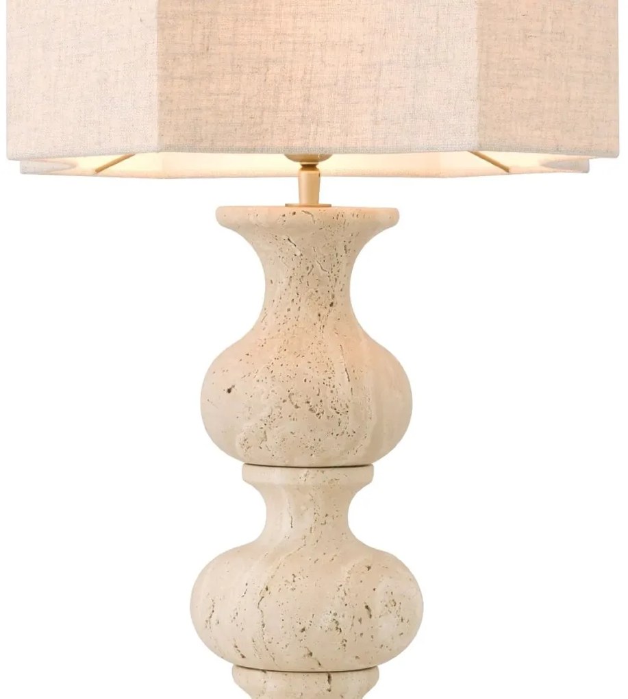 Veioza inalta design LUX Mabel, travertin