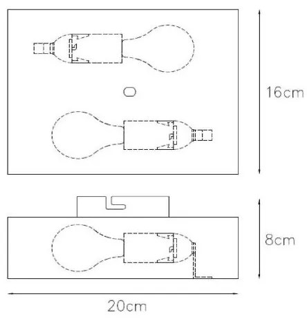 Lucide 12219/02/30 - Aplica perete OVALIS 2xE14/9W/230V
