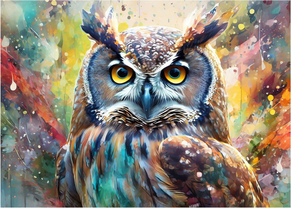 Tablou - Pictură de o bufniță (70x50 cm)