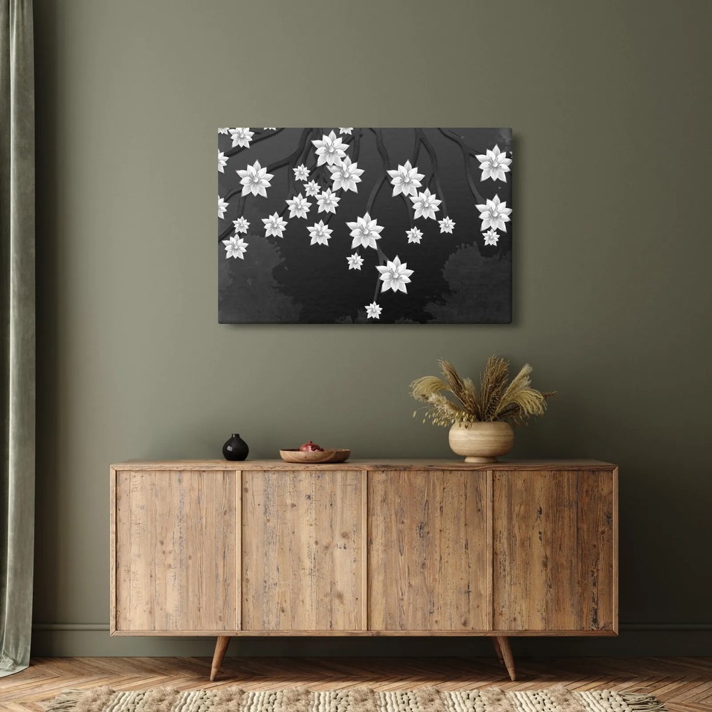 Tablou - Flori pe ramuri (90x60 cm)