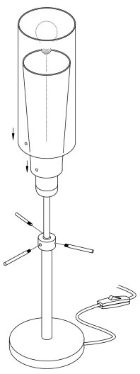EGLO 89835 - Lampa de masa PINTO 1xE27/60W