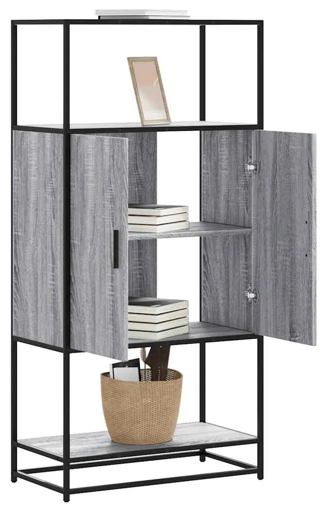 vidaXL Dulap nalt gri Sonoma 68x35x139 cm lemn prelucrat