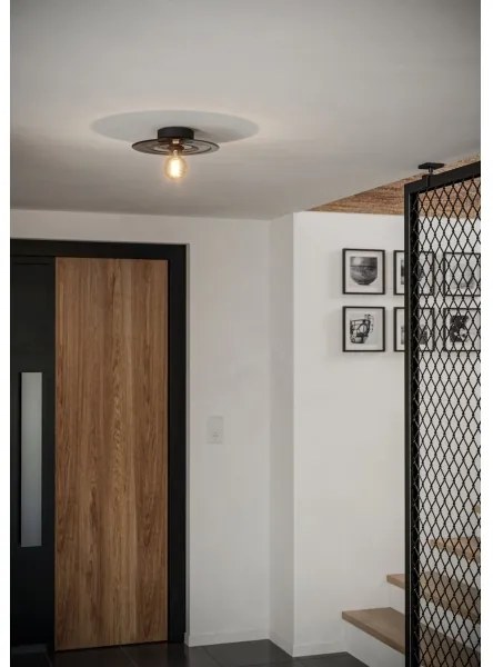 Plafonieră Eglo 44028 LINTMILL 1xE27/40W/230V gri