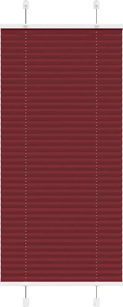 vidaXL Jaluzea plisată Bordeaux Roșu 65x150 cm Lățime material 64,4 cm