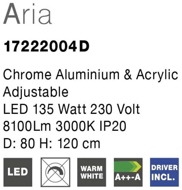 Lustra LED dimabila, design modern Aria