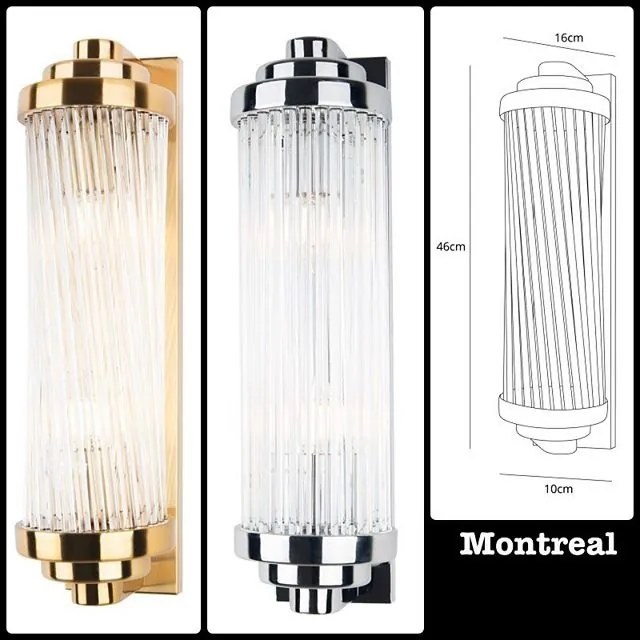 Aplica clasica design art deco Montreal crom W0272 MX