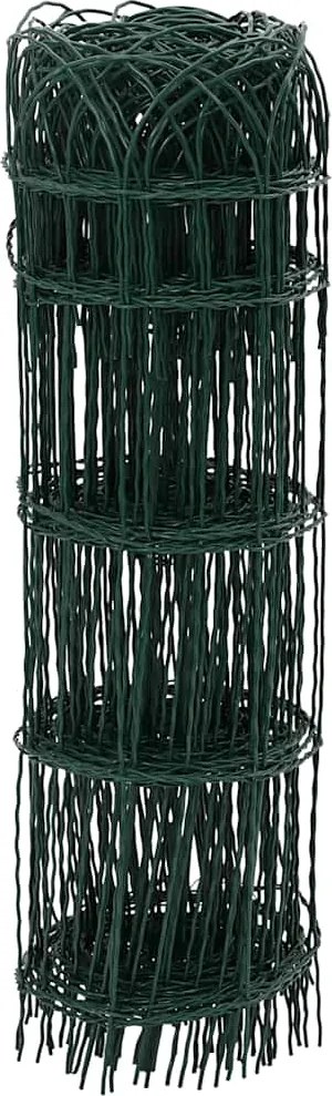 vidaXL Gard delimitare grădină fier vopsit electrostatic 25 x 0,65 m