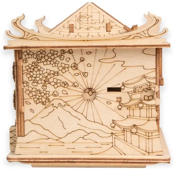 Puzzle din lemn, casa dragonului EscapeWelt