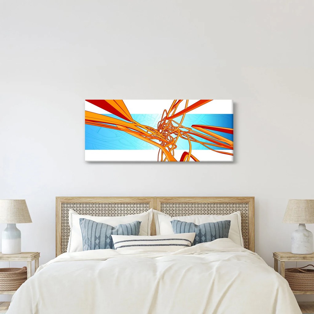 Tablou - Linii împletite, abstracție (120x50 cm)