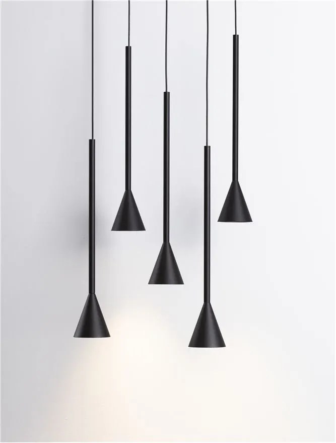 Lustra LED dimabila suspendata NET negru