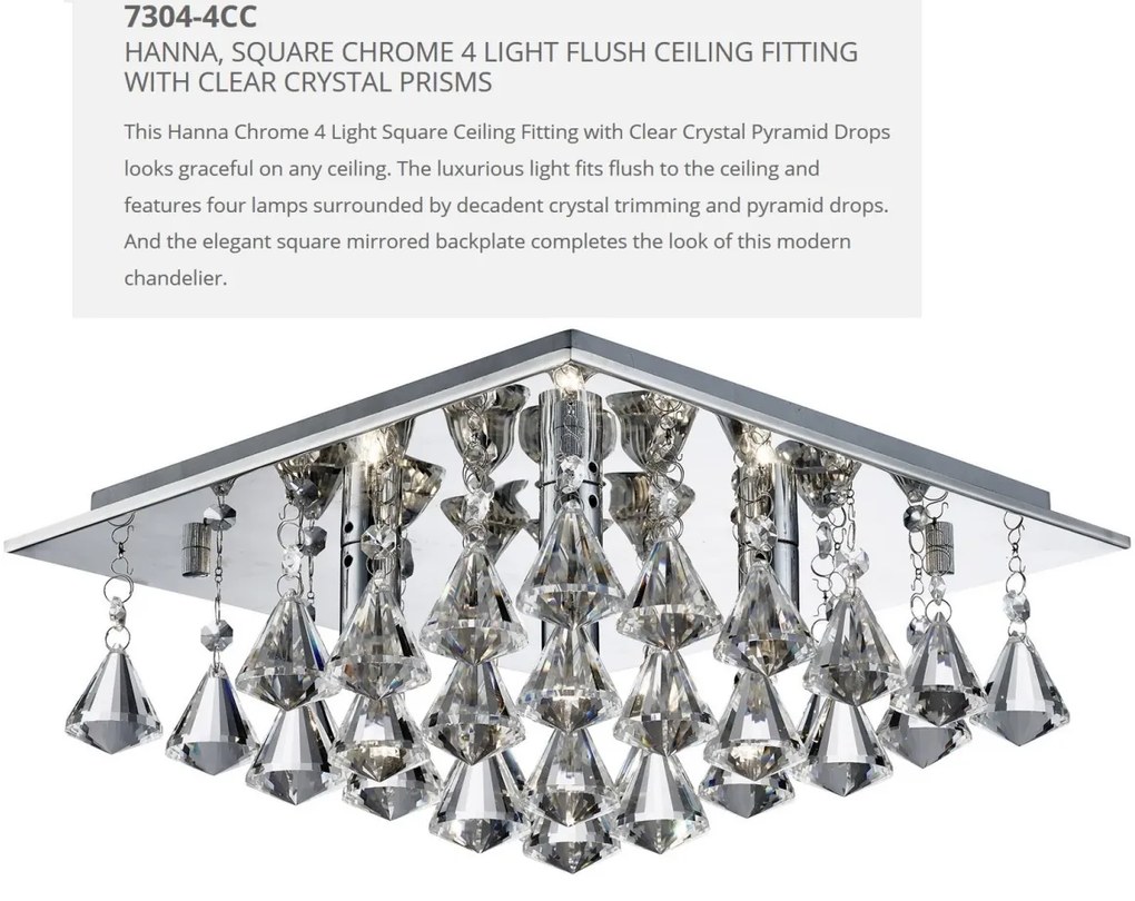 Plafoniera eleganta design modern Hanna 4L 7304-4CC SRT