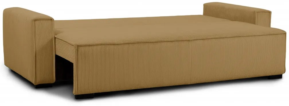 Canapea extensibila cu trei locuri mustar SMART