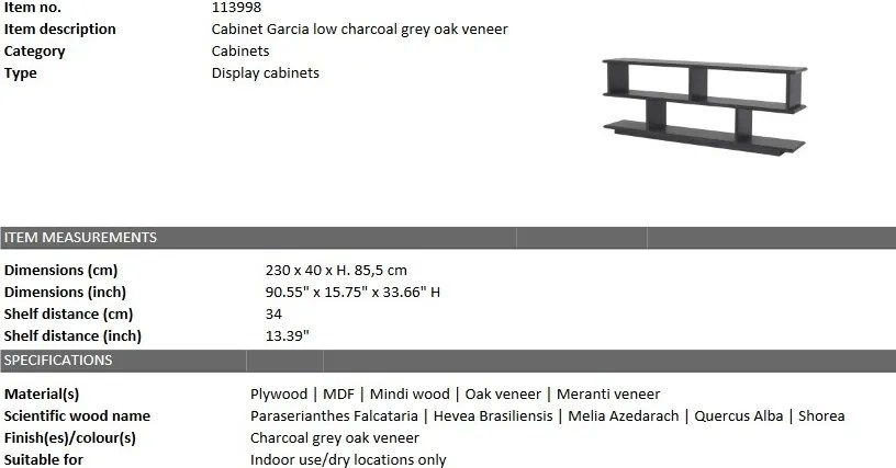Comoda/ Raft design modern Garcia 113998 HZ