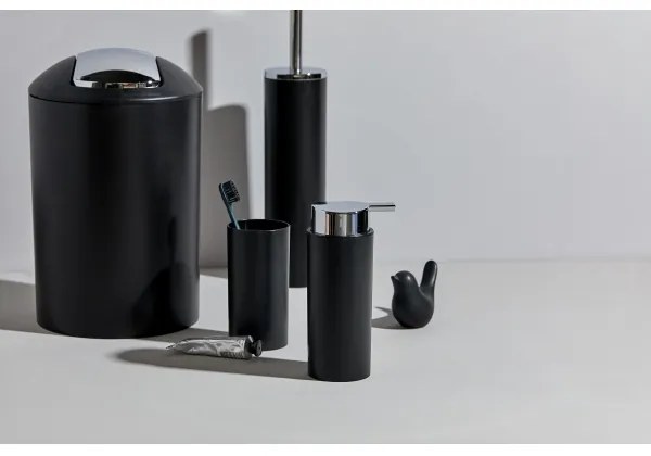 WENKO 24078800 - Set CALVO 6,5 x 13 cm, negru/crom lucios