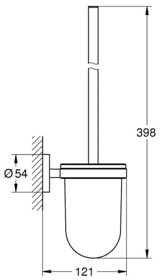 GROHE 411852430 - Set de curățare WC START, 398 × 121 mm, negru