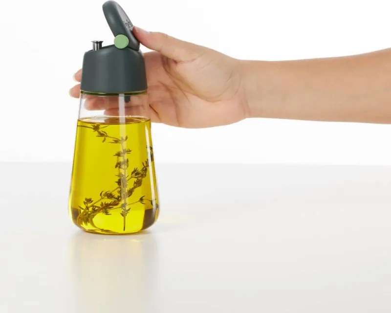 Set 2 sticle pentru otet si ulei Lekue 1009486, 8x16 cm, 400 ml, +4°C/+80°C, Verde