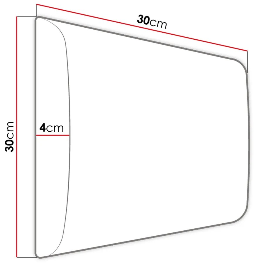 Panou de perete tapițat Pazara 30x30 (piele ecologică soft 011 (Negru). 1054238