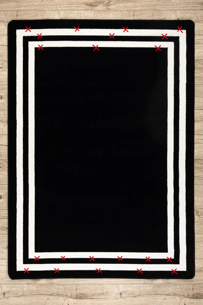 Covor HAMPTON cadru negru - SECUNDAR-COTATI PRODUSUL