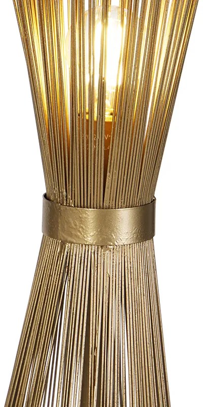 Lampă de podea Art Deco aurie - Mătură